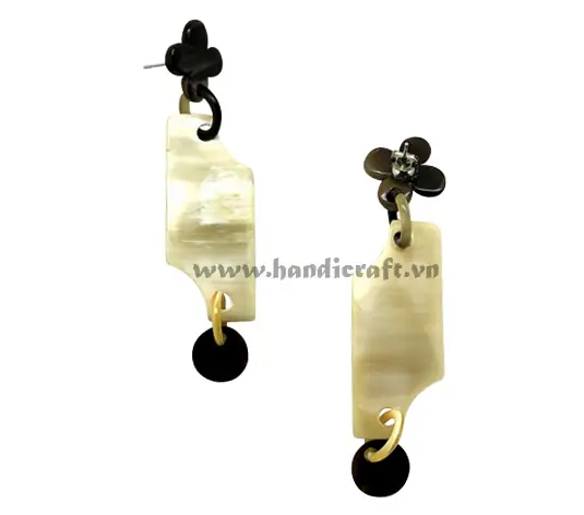 Horn Earrings HD30249, handmade buffalo horn jewelry