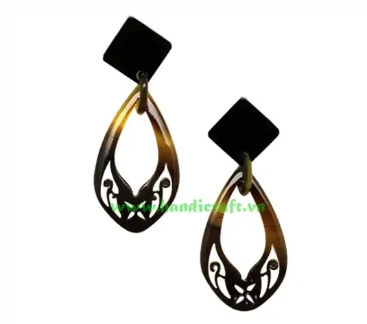 Horn Earrings HD30251, handmade buffalo horn jewelry