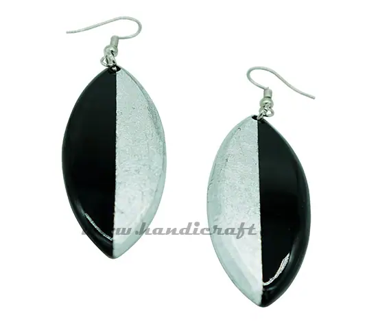 Horn & Lacquer Earrings HD30254, handmade buffalo horn jewelry