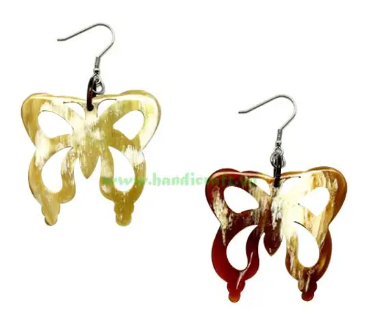 Horn Earrings HD30266, handmade buffalo horn jewelry