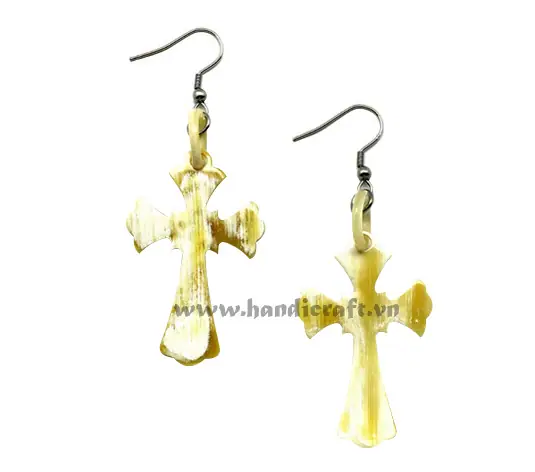 Horn Earrings HD30278, handmade buffalo horn jewelry