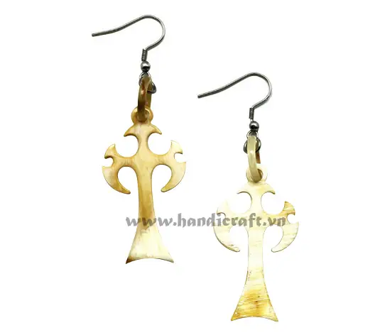 Horn Earrings HD30280, handmade buffalo horn jewelry