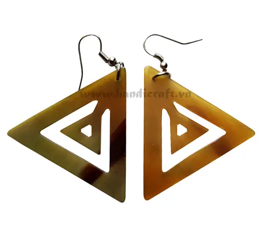 Horn Earrings HD30301, handmade buffalo horn jewelry
