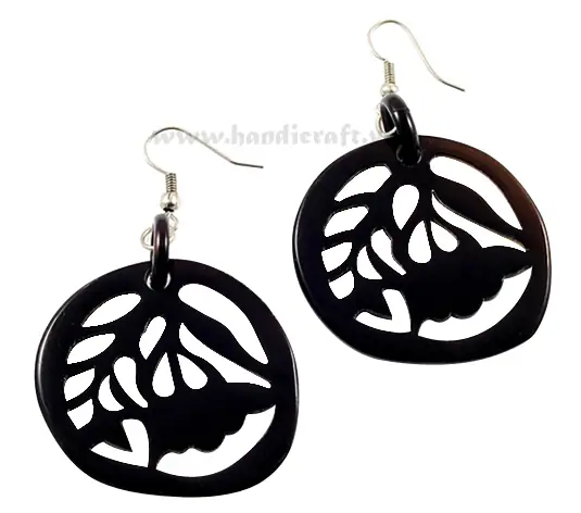 Horn Earrings HD30302, handmade buffalo horn jewelry