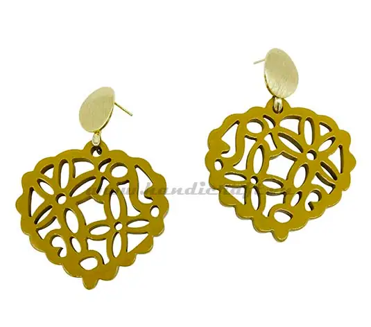 Horn Earrings HD30316, handmade buffalo horn jewelry
