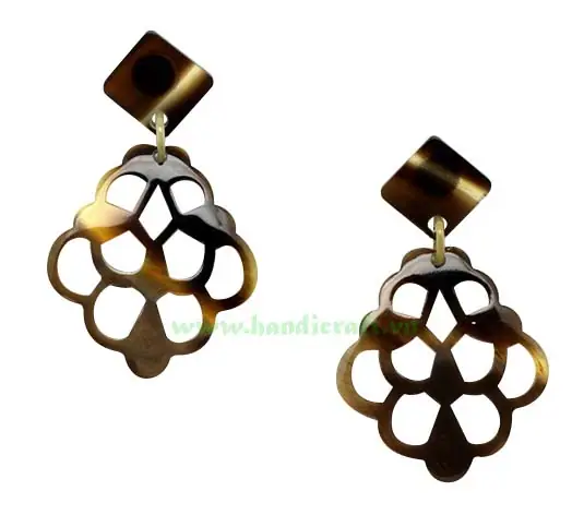 Horn Earrings HD30322, handmade buffalo horn jewelry