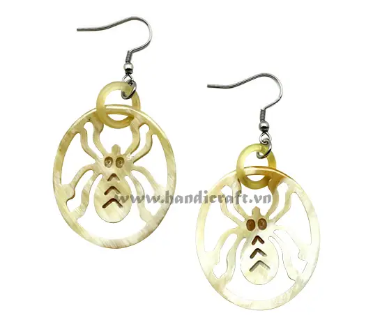 Horn Earrings HD30331, handmade buffalo horn jewelry