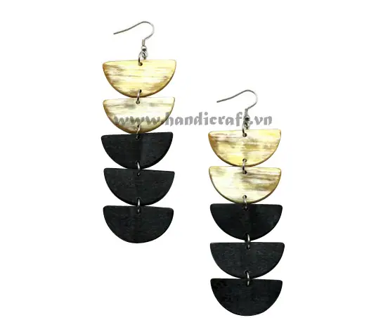 Horn Earrings HD30334, handmade buffalo horn jewelry