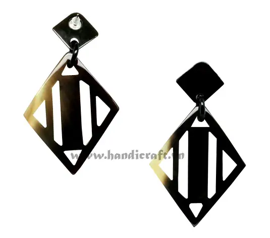 Horn Earrings HD30335, handmade buffalo horn jewelry