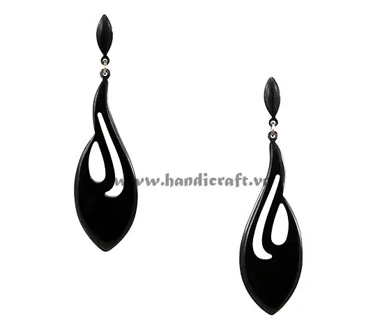 Horn Earrings HD30348, handmade buffalo horn jewelry