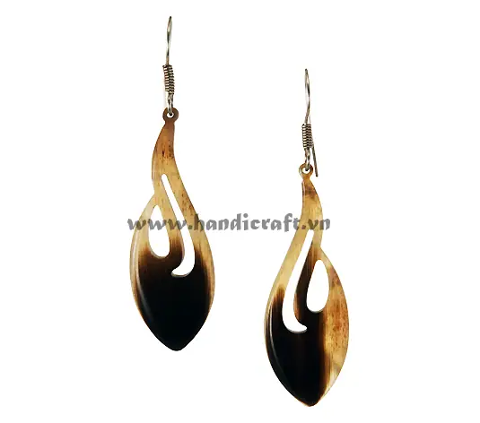 Horn Earrings HD30349, handmade buffalo horn jewelry