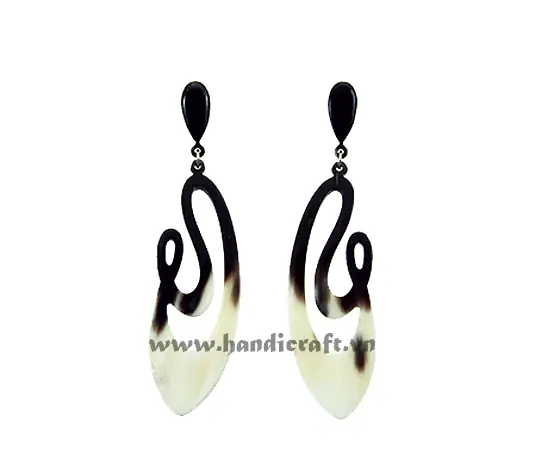Horn Earrings HD30351, handmade buffalo horn jewelry