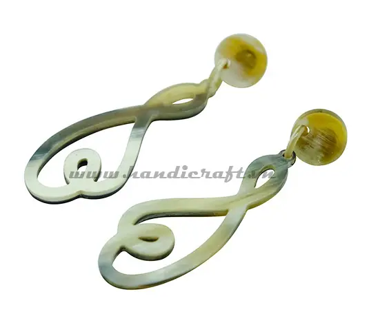 Horn Earrings HD30357, handmade buffalo horn jewelry