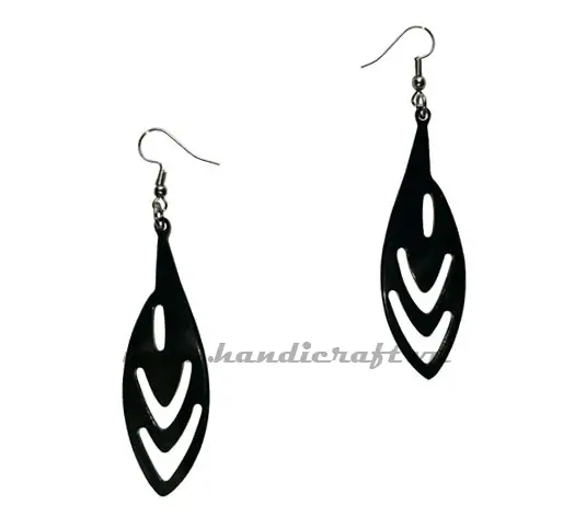 Horn Earrings HD30360, handmade buffalo horn jewelry