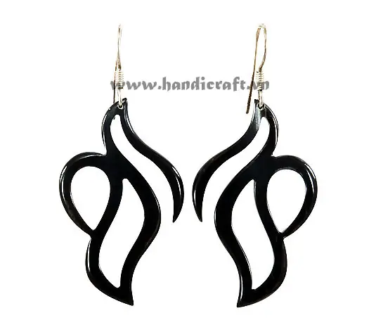 Horn Earrings HD30368, handmade buffalo horn jewelry