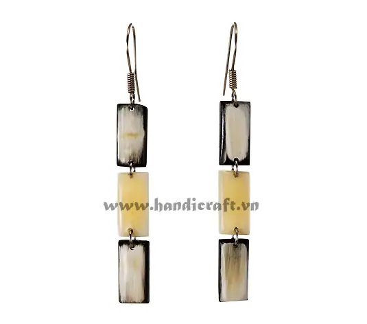 Horn Earrings HD30377, handmade buffalo horn jewelry