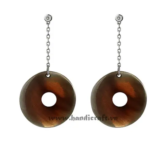 Horn Earrings HD30391, handmade buffalo horn jewelry