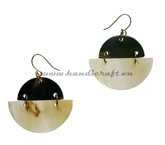 Horn Earrings HD30402, handmade buffalo horn jewelry
