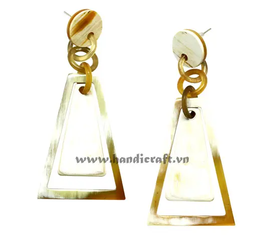 Horn Earrings HD30407, handmade buffalo horn jewelry