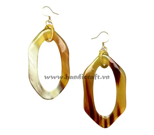 Horn Earrings HD30409, handmade buffalo horn jewelry