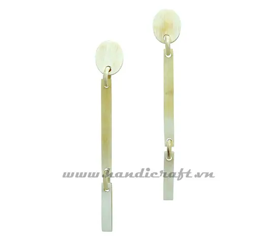 Horn Earrings HD30474, handmade buffalo horn jewelry