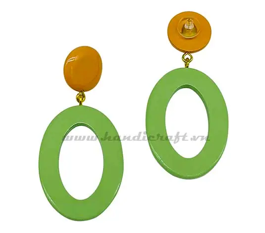 Horn and Lacquer Earrings HD30534, handmade buffalo horn jewelry