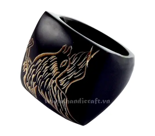 Horn Ring HD40029, handmade buffalo horn jewelry