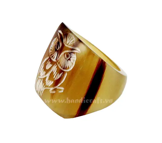 Horn Ring HD40054, handmade buffalo horn jewelry