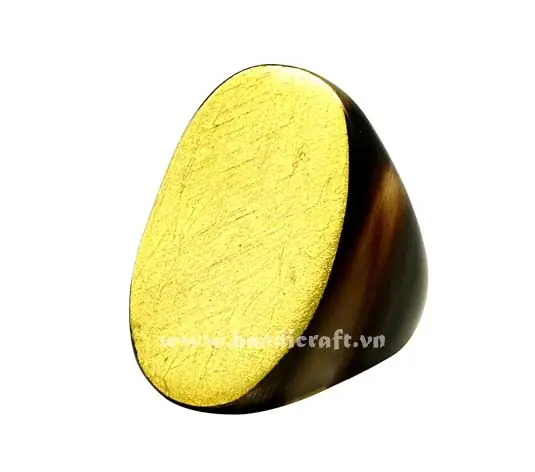 Horn & Lacquer Ring HD40111, handmade buffalo horn jewelry