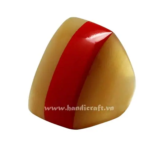 Horn & Lacquer Ring HD40113, handmade buffalo horn jewelry