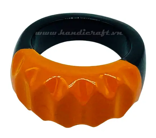 Black Horn Ring HD40114, handmade buffalo horn jewelry