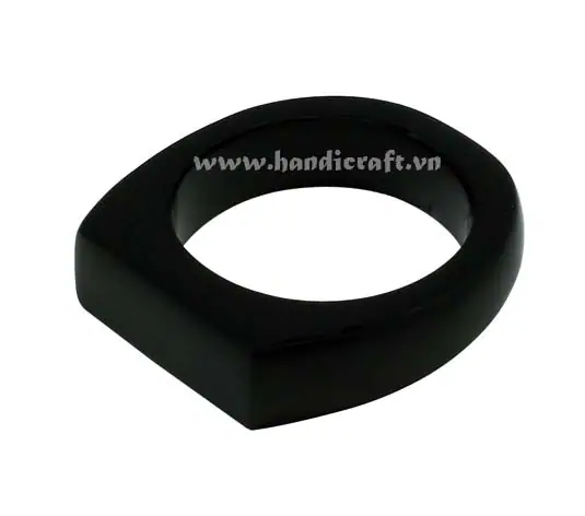 Black Horn Ring HD40115, handmade buffalo horn jewelry