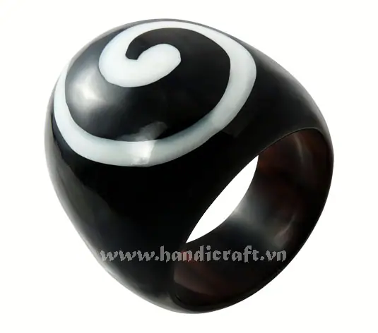 Horn Ring HD40119, handmade buffalo horn jewelry