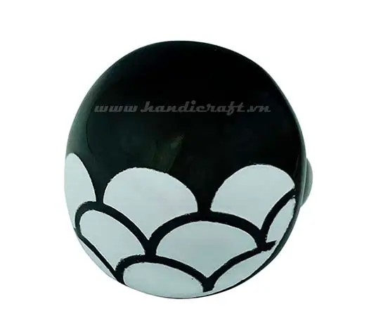 Horn & Lacquer Ring HD40129, handmade buffalo horn jewelry