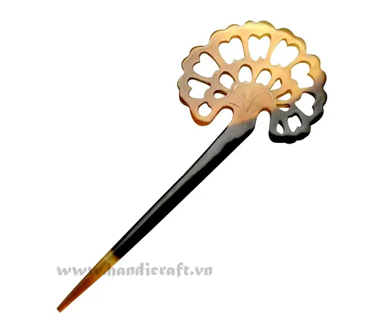 Horn Hair Pin HD50002, handmade buffalo horn jewelry