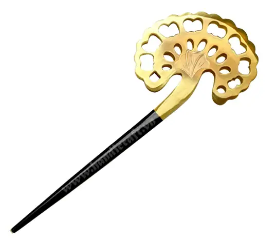 Horn Hair Pin HD50003, handmade buffalo horn jewelry