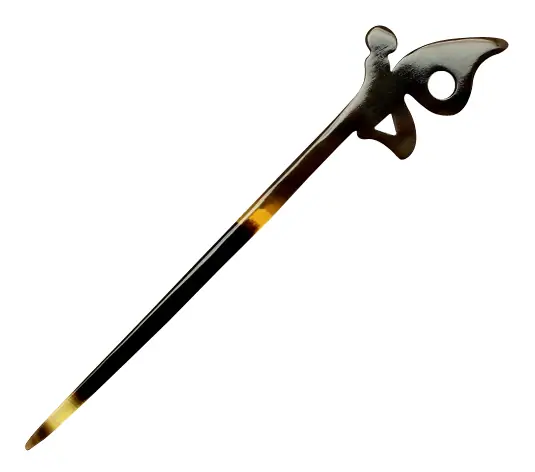 Horn Hair Pin HD50004, handmade buffalo horn jewelry