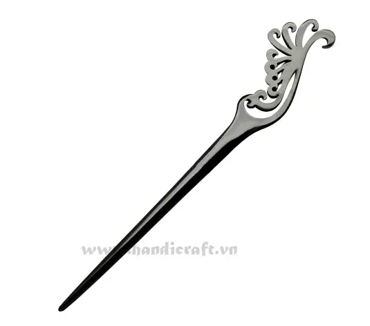 Horn Hair Pin HD50008, handmade buffalo horn jewelry