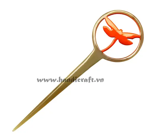 Horn & Lacquer Hair Pin HD50281, handmade buffalo horn jewelry